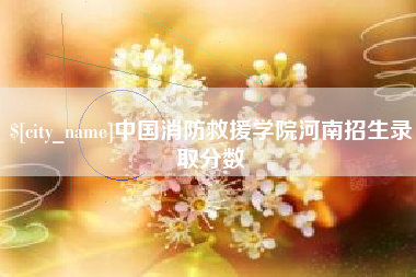 随县中国消防救援学院河南招生录取分数
