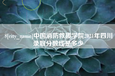 随县中国消防救援学院2021年四川录取分数线是多少