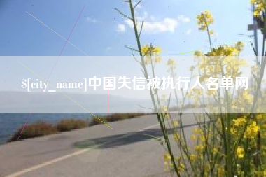 随县中国失信被执行人名单网