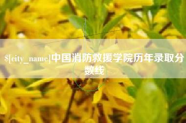随县中国消防救援学院历年录取分数线