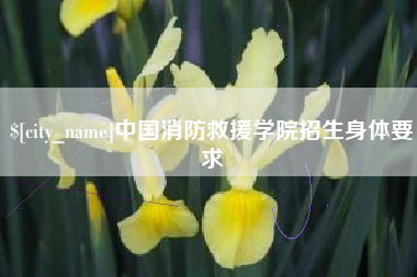 随县中国消防救援学院招生身体要求