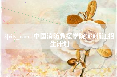 随县中国消防救援学院2020浙江招生计划
