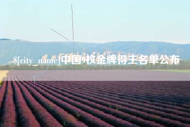 随县中国9枚金牌得主名单公布