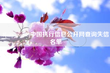 随县中国执行信息公开网查询失信名单