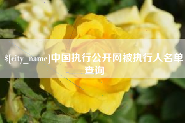 随县中国执行公开网被执行人名单查询