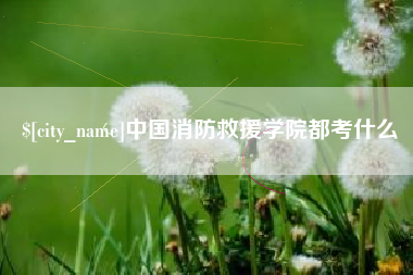 随县中国消防救援学院都考什么