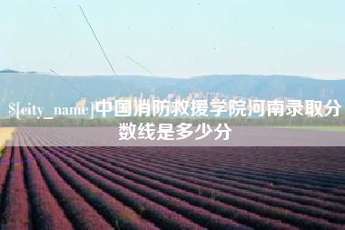 随县中国消防救援学院河南录取分数线是多少分