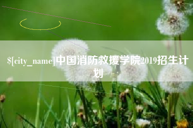 随县中国消防救援学院2019招生计划