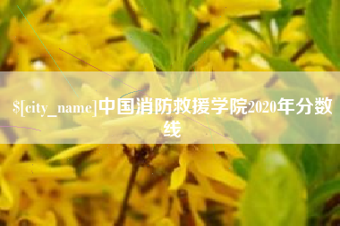 随县中国消防救援学院2020年分数线